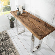 EUPHORIA BARRACUDA Console Table 120cm recycled solid teak wood w/o glass top
