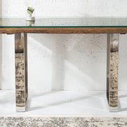 EUPHORIA BARRACUDA Console Table 120cm recycled solid teak wood w/o glass top