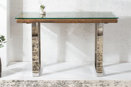 EUPHORIA BARRACUDA Console Table 120cm recycled solid teak wood w/o glass top