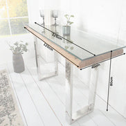 EUPHORIA BARRACUDA Console Table 120cm recycled solid teak wood w/o glass top