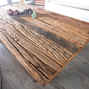 EUPHORIA BARRACUDA coffee table, 110 cm, recycled solid 40 mm teak wood, without glass top