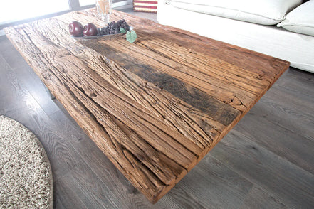 EUPHORIA BARRACUDA coffee table, 110 cm, recycled solid 40 mm teak wood, without glass top