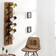 EUPHORIA BARRACUDA wall-mounted wine rack, 100cm, solid teak wood