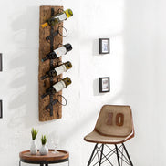 EUPHORIA BARRACUDA wall-mounted wine rack, 100cm, solid teak wood