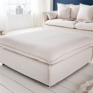 Lábtartó HEAVEN 100 cm texturált szövet linen natúr levehető huzat
