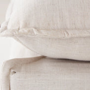Lábtartó HEAVEN 100 cm texturált szövet linen natúr levehető huzat