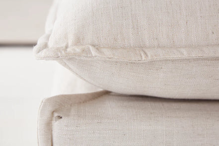 Lábtartó HEAVEN 100 cm texturált szövet linen natúr levehető huzat