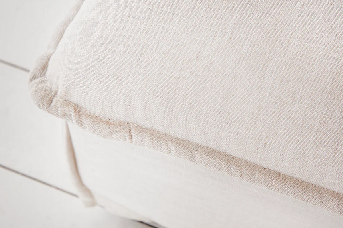 Lábtartó HEAVEN 100 cm texturált szövet linen natúr levehető huzat