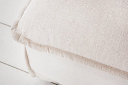 Lábtartó HEAVEN 100 cm texturált szövet linen natúr levehető huzat