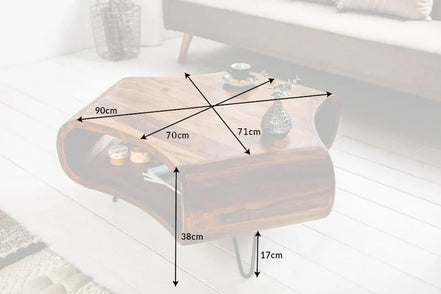 Coffee table ORGANIC LIVING 90cm sheesham wood