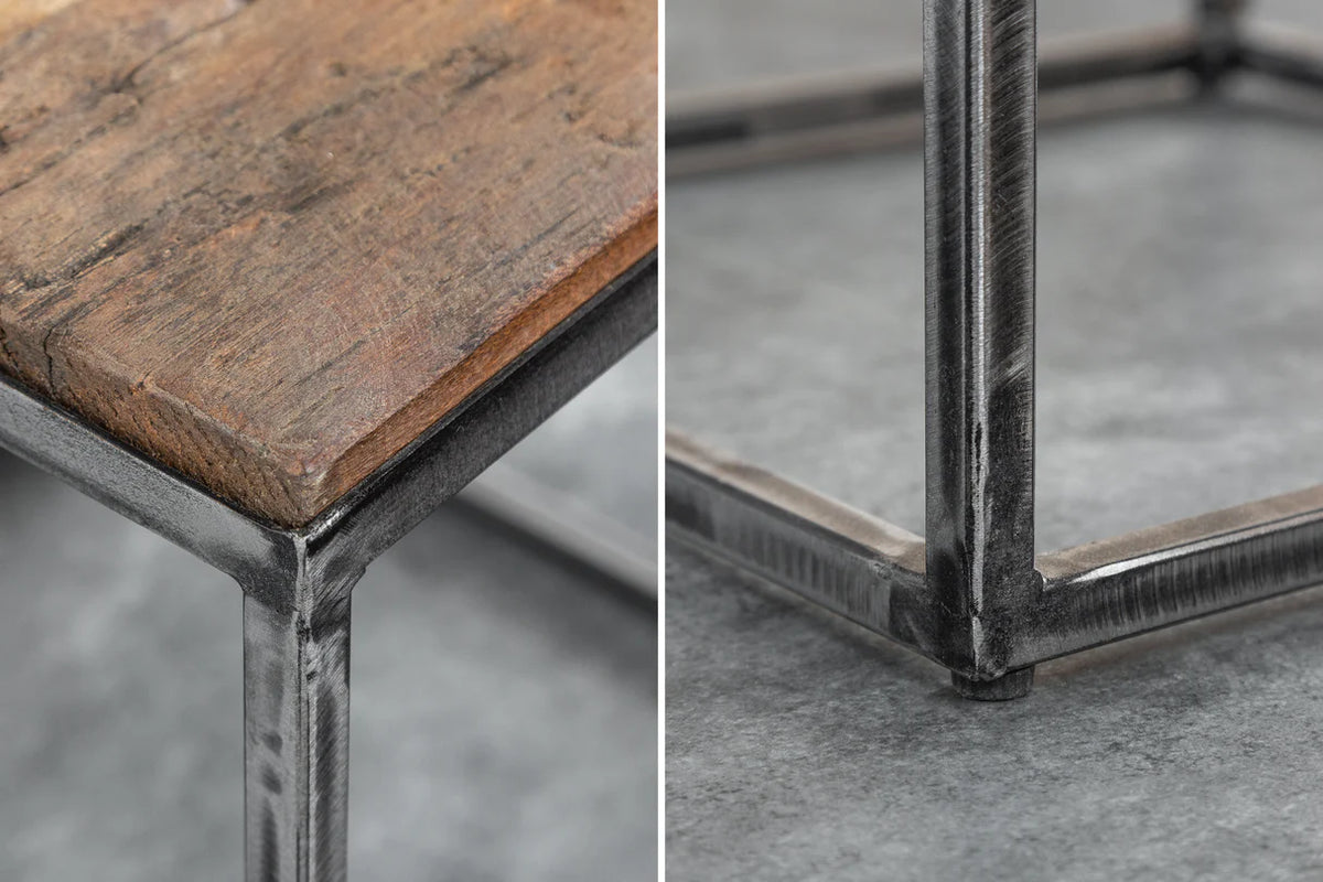 BARRACUDA side table 40cm recycled wood