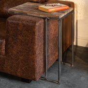 BARRACUDA side table set of 2 recycled wood