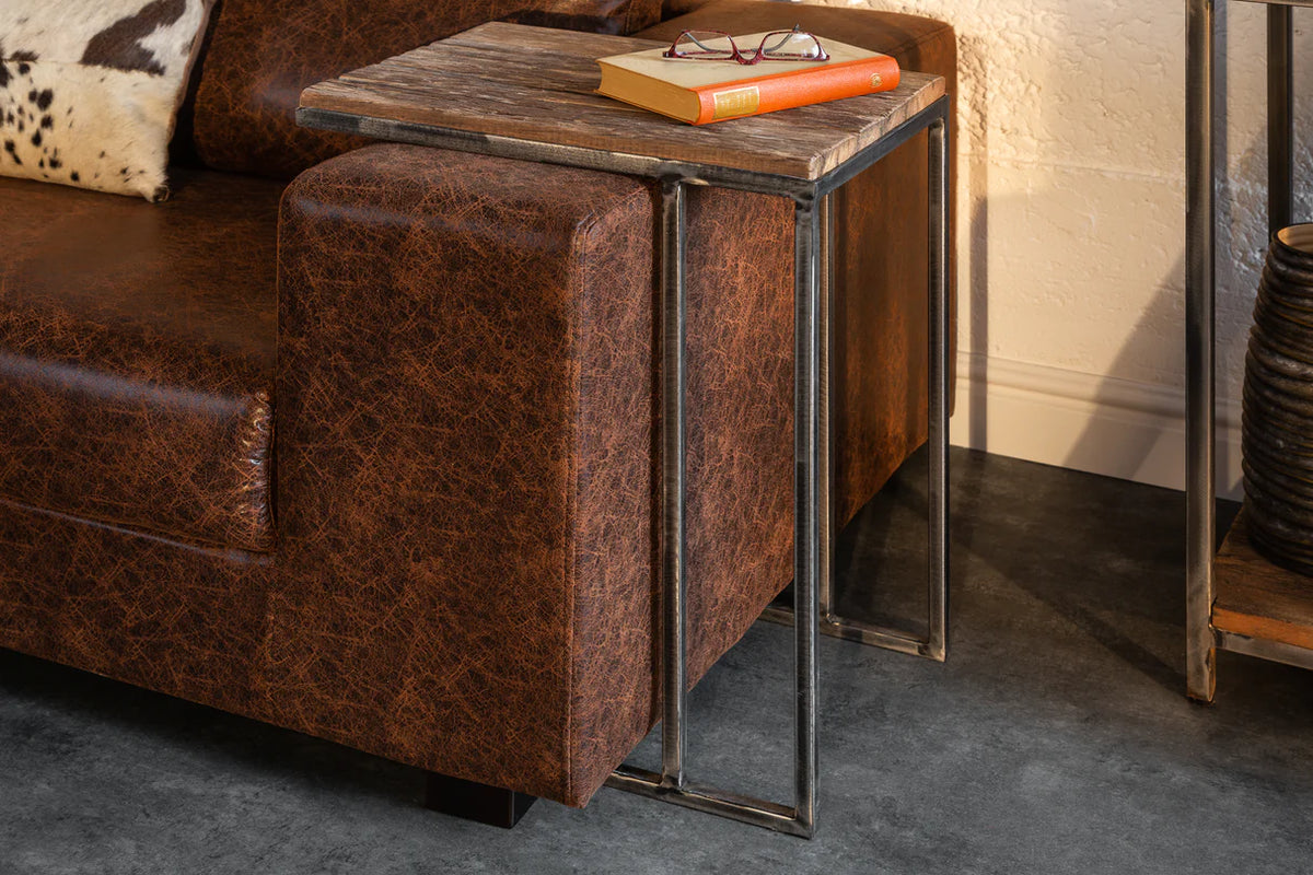 BARRACUDA side table set of 2 recycled wood