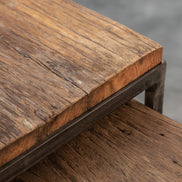 BARRACUDA side table set of 2 recycled wood