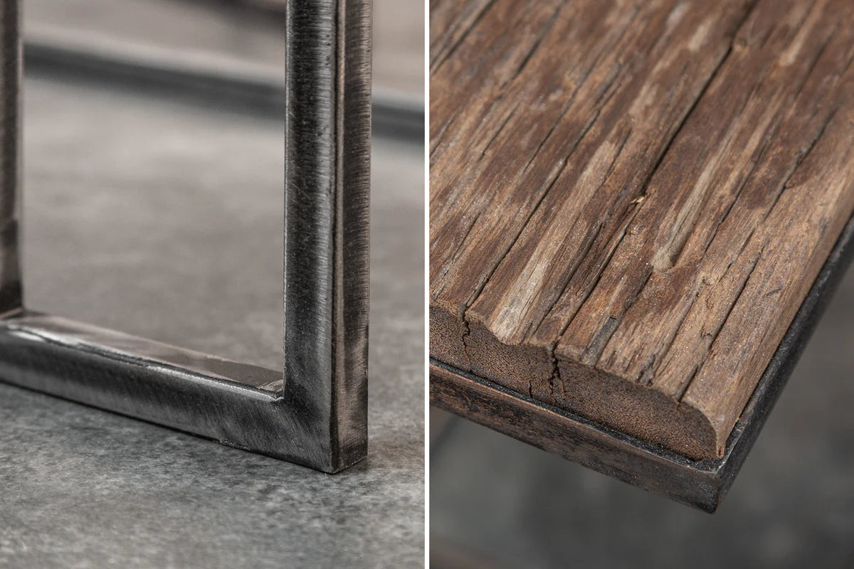 BARRACUDA side table set of 2 recycled wood