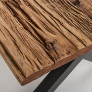 BARRACUDA dining table 220cm X-legs natural w/o glass top