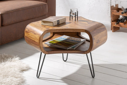 ORGANIC LIVING coffee table 60cm sheesham wood natural