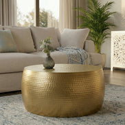 Dohányzóasztal ORIENT II 60 cm kalapált hatással arany
