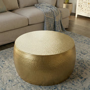 Dohányzóasztal ORIENT II 60 cm kalapált hatással arany
