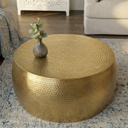 Dohányzóasztal ORIENT II 60 cm kalapált hatással arany