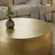 Dohányzóasztal ORIENT II 60 cm kalapált hatással arany