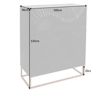 SCORPION Highboard 120cm 3D mango black