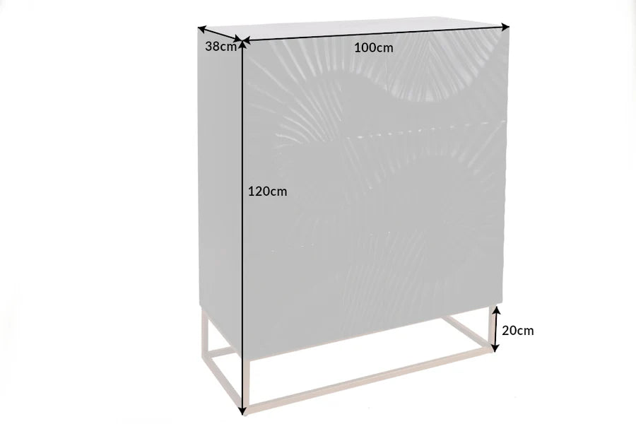 SCORPION Highboard 120cm 3D mango black