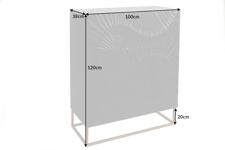 SCORPION Highboard 120cm 3D mango black