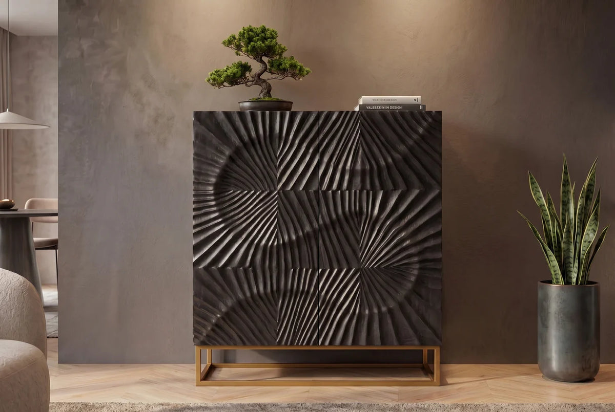 SCORPION Highboard 120cm 3D mango black