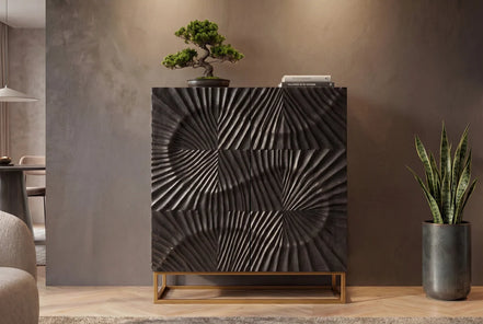 SCORPION Highboard 120cm 3D mango black