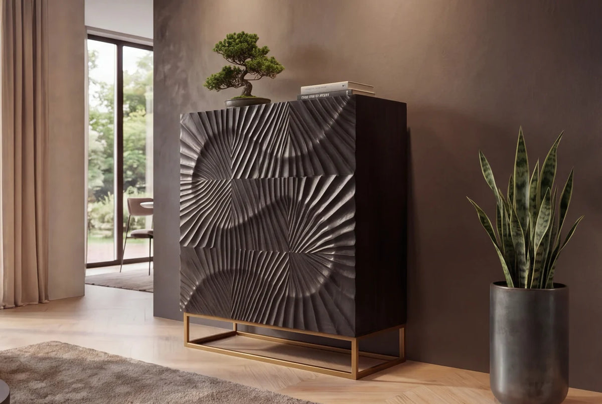 SCORPION Highboard 120cm 3D mango black
