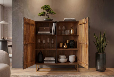 SCORPION Highboard 120cm 3D mango black