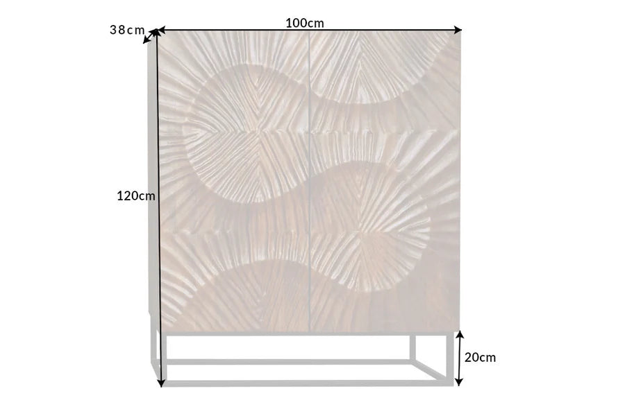 SCORPION highboard 120cm mango brown