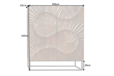 SCORPION highboard 120cm mango brown