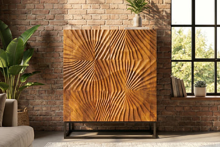 SCORPION highboard 120cm mango brown