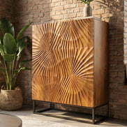 SCORPION highboard 120cm mango brown