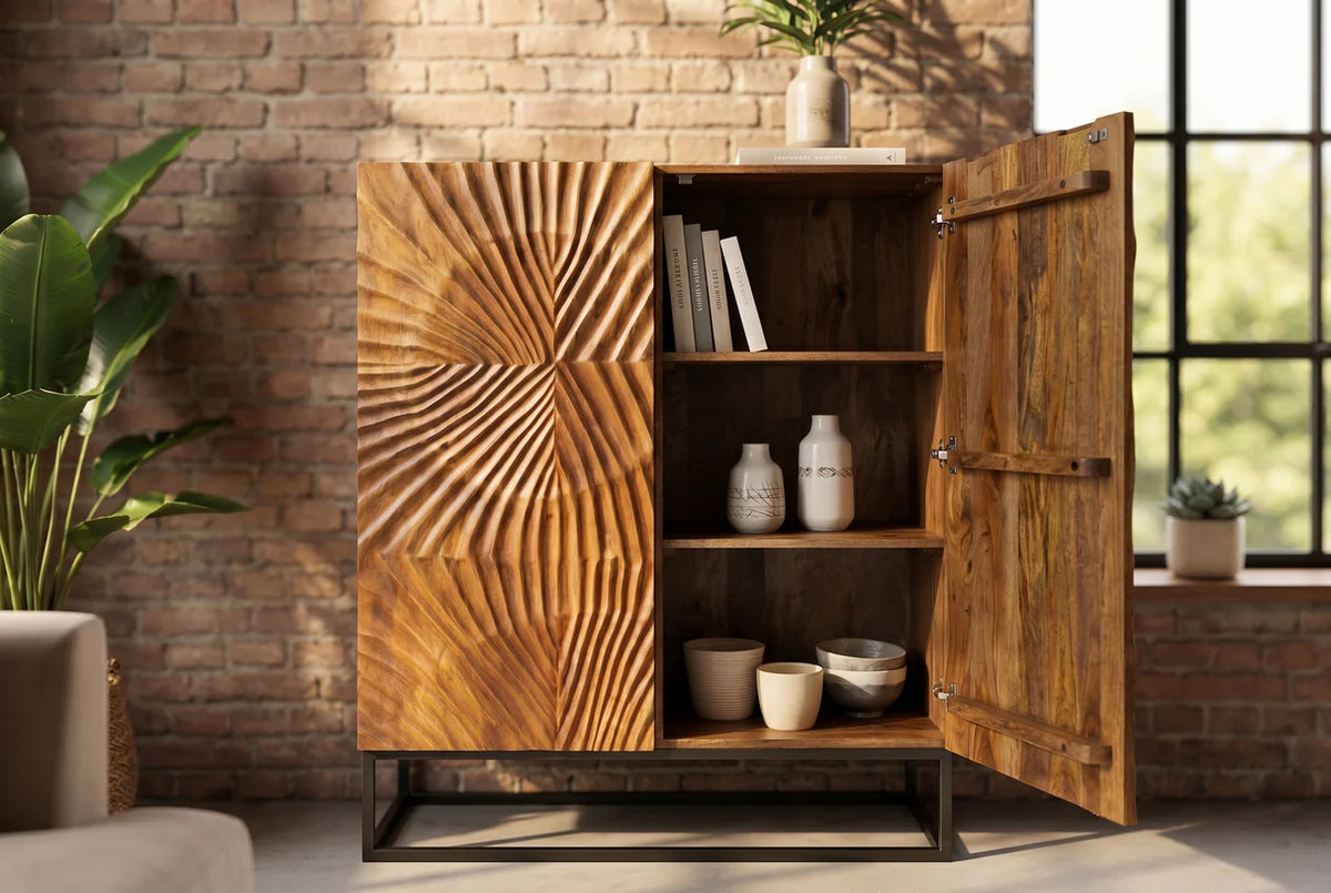 SCORPION highboard 120cm mango brown