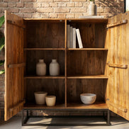 SCORPION highboard 120cm mango brown
