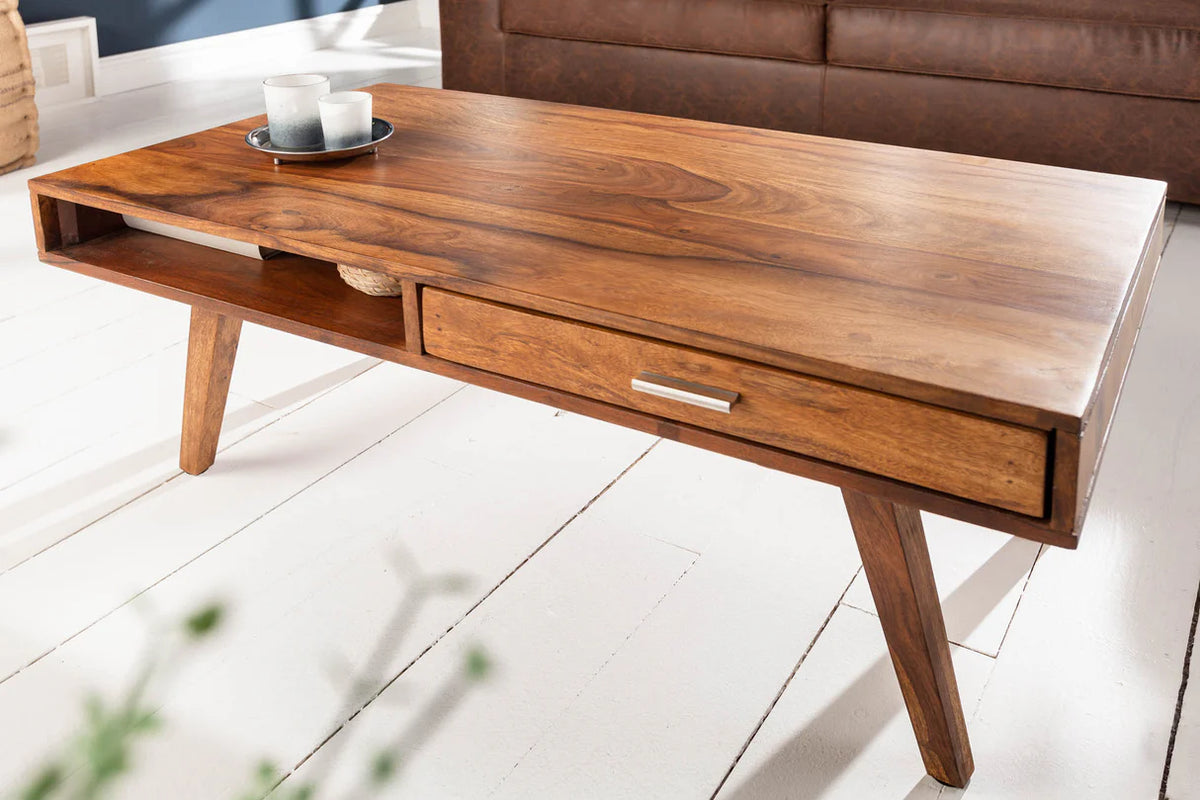 Coffee table RETRO 100cm sheesham wood