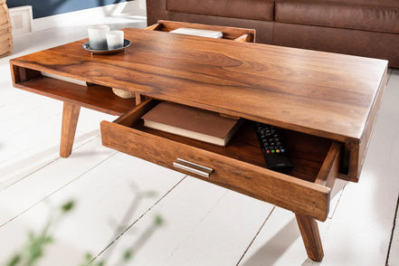 Coffee table RETRO 100cm sheesham wood