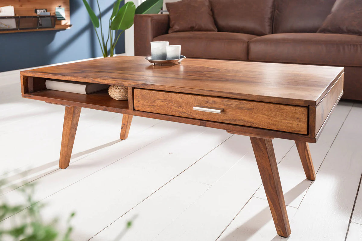 Coffee table RETRO 100cm sheesham wood