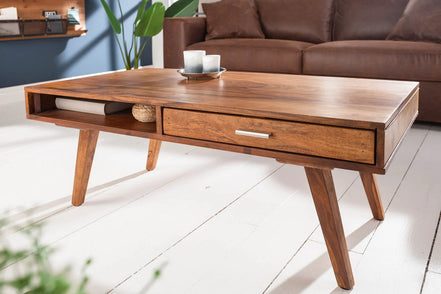Coffee table RETRO 100cm sheesham wood