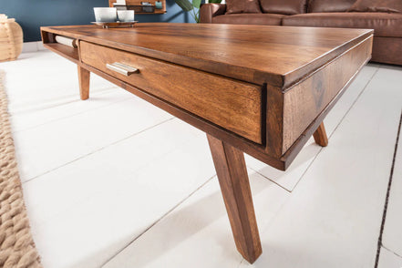 Coffee table RETRO 100cm sheesham wood