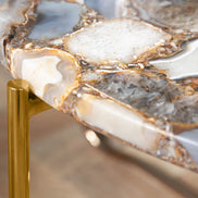NOBLE coffee table 62cm agate blue white