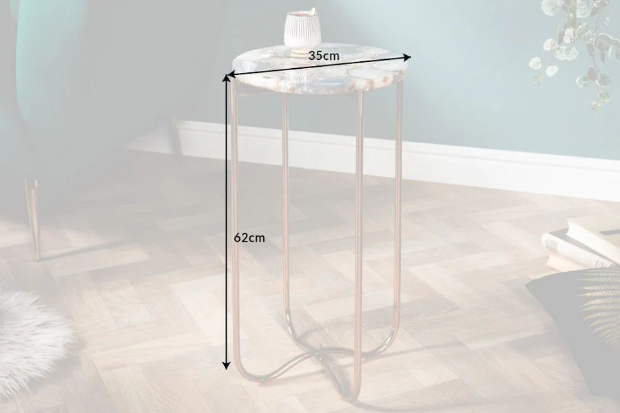 Lerakóasztal NOBLE 35 cm achát kék-fehér
