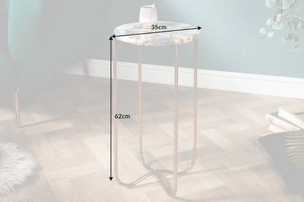 Lerakóasztal NOBLE 35 cm achát kék-fehér
