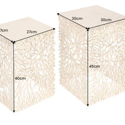 Lerakóasztal LEAF 40-45 cm 2 darabos szett arany