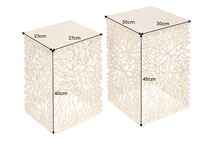 Lerakóasztal LEAF 40-45 cm 2 darabos szett arany