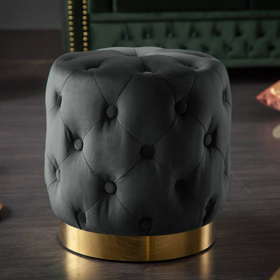 Lábtartó MODERN BAROCK 35 cm bársony fekete-arany