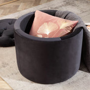 Lábtartó MODERN BAROCK STORAGE 50 cm bársony fekete